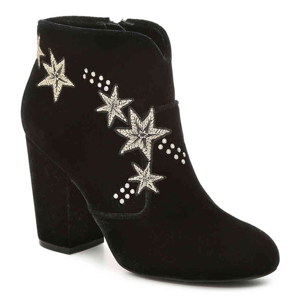Mix No. 6 Shoes - Star Embellished Velvet Bootie